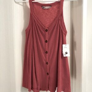SO rib knit flared hemline tank - NWT